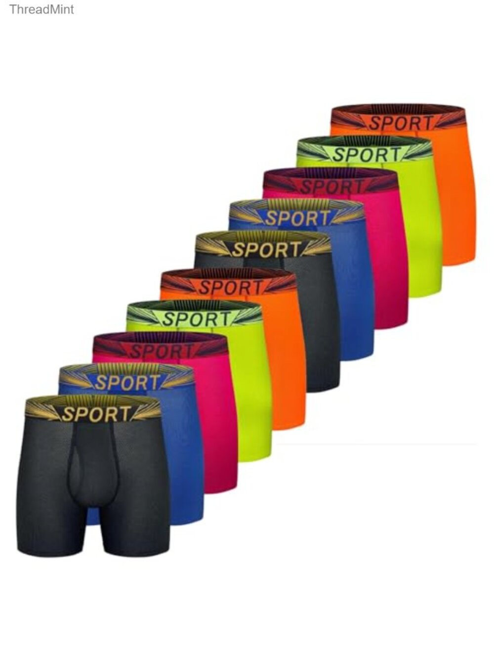 Mens Quick Dry Mesh Sport Boxer Briefs Underwear with Fly Polyester Elastane